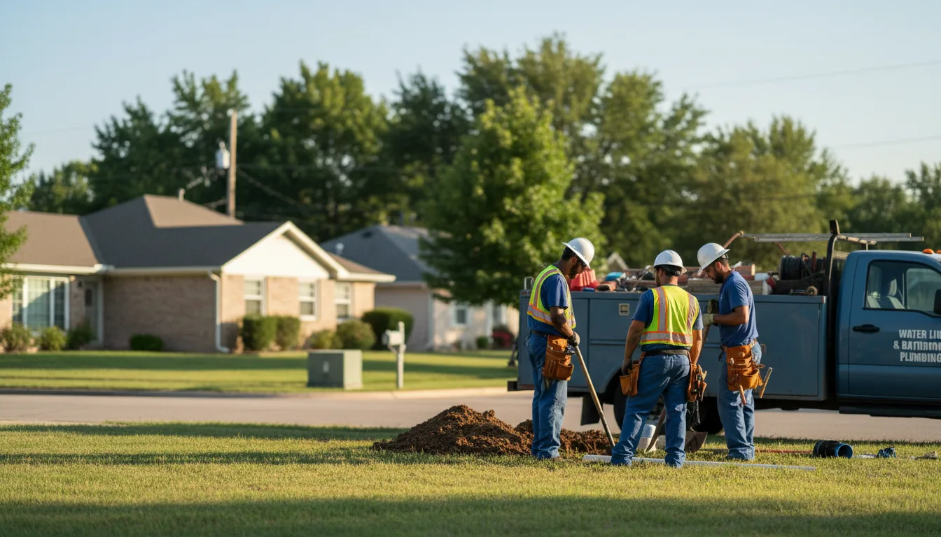 Residential water line and bathroom plumbing service in Plainfield, IN